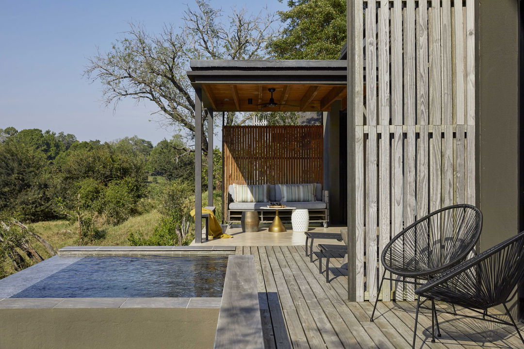 private splash pool on deck of Ivory Lodge Lion Sands Game Reserve