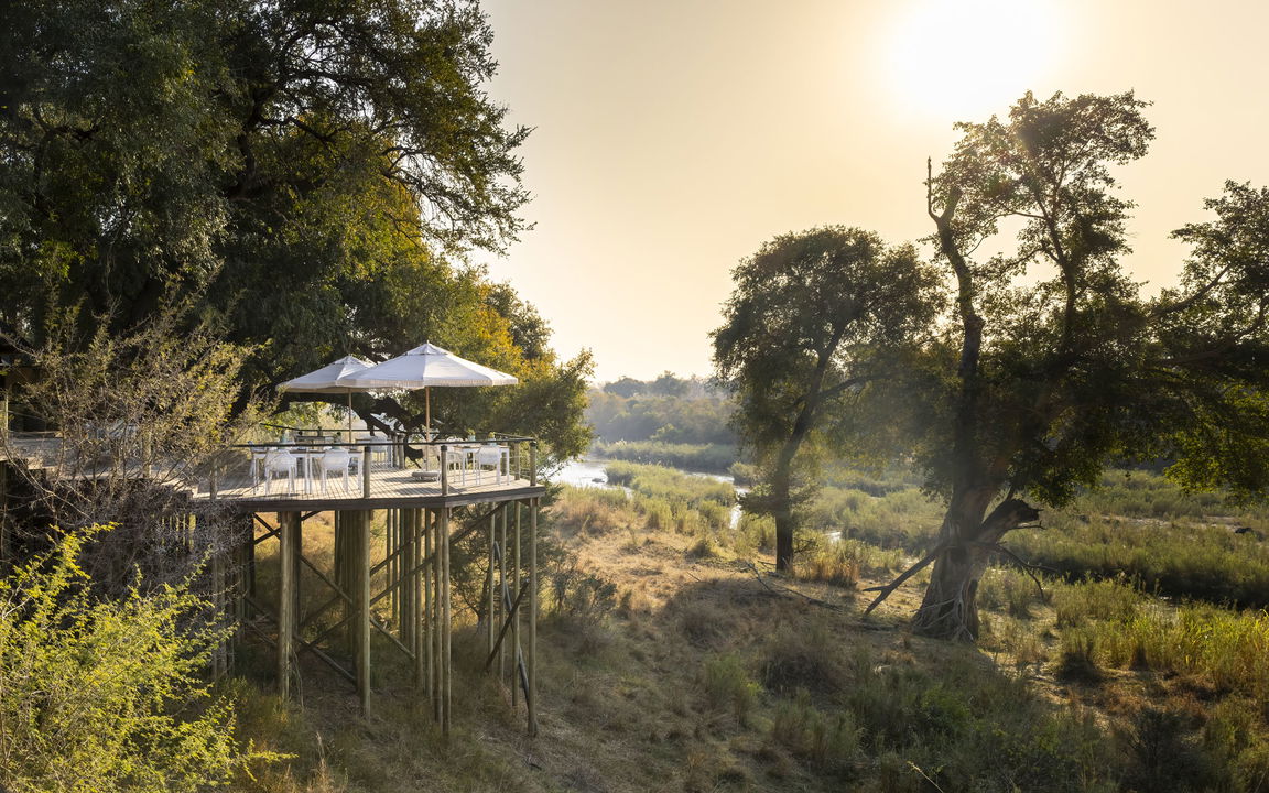 another side view of lodge deck by Nerina lodge Lion Sands Game Reserve