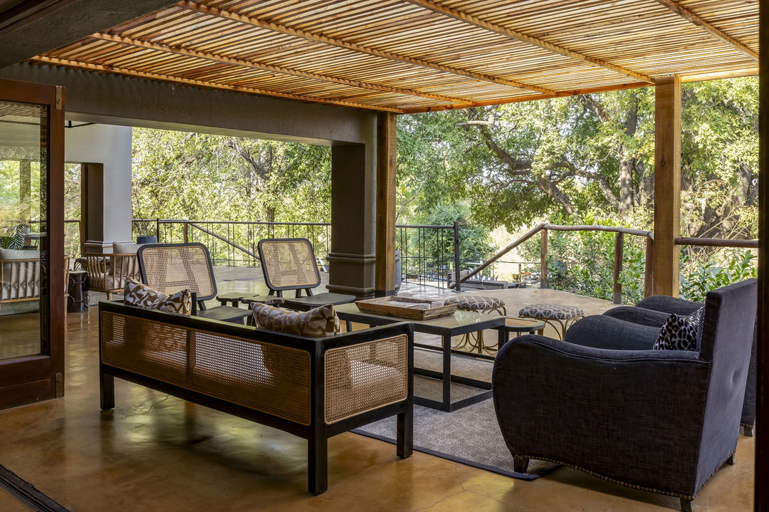 Lounge at Tinge main lodge area Lion Sands Game Reserve