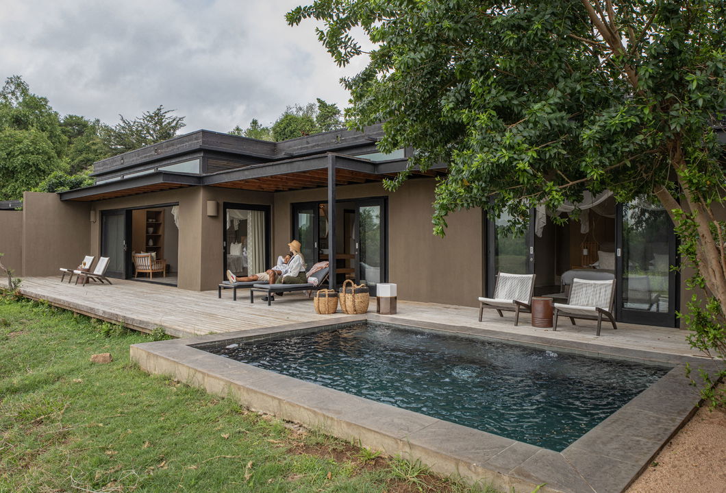 view of suite from outside at River lodge Lion Sands Game Reserve