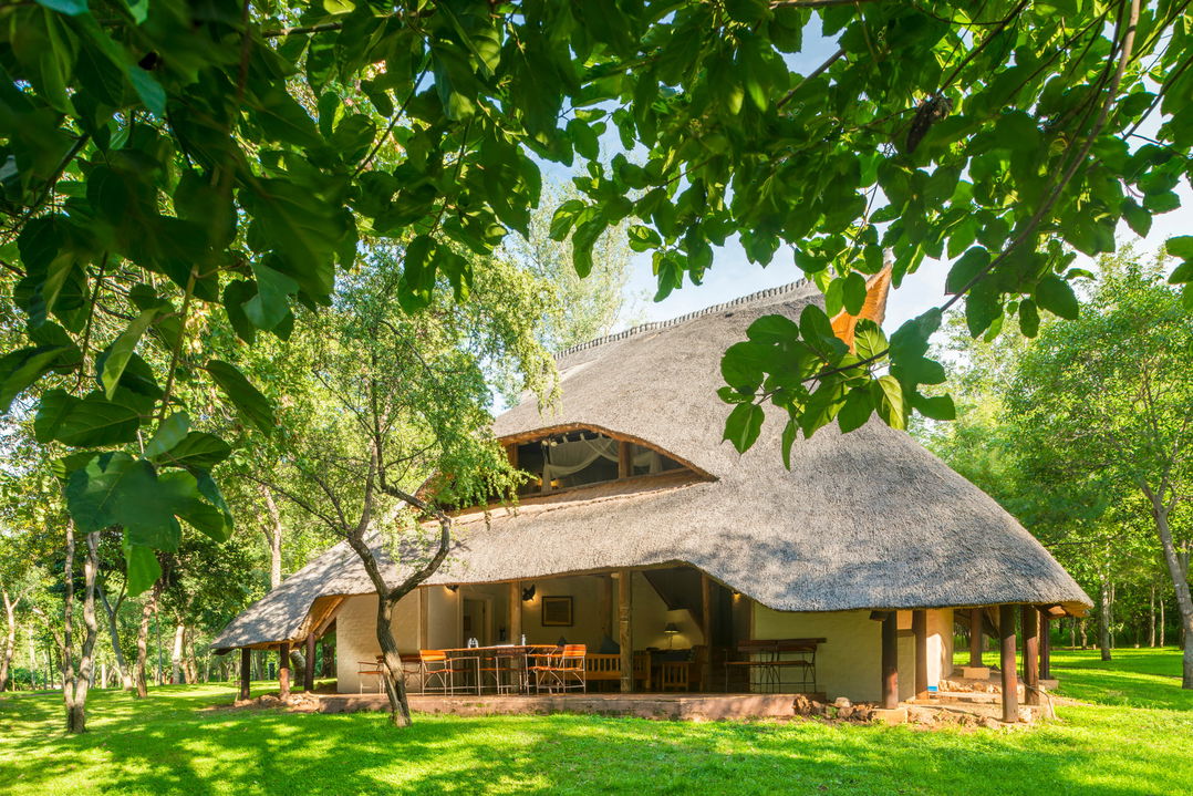 exterior side view of the three bedroom lodge at Victoria falls safari lodge Zimbabwe