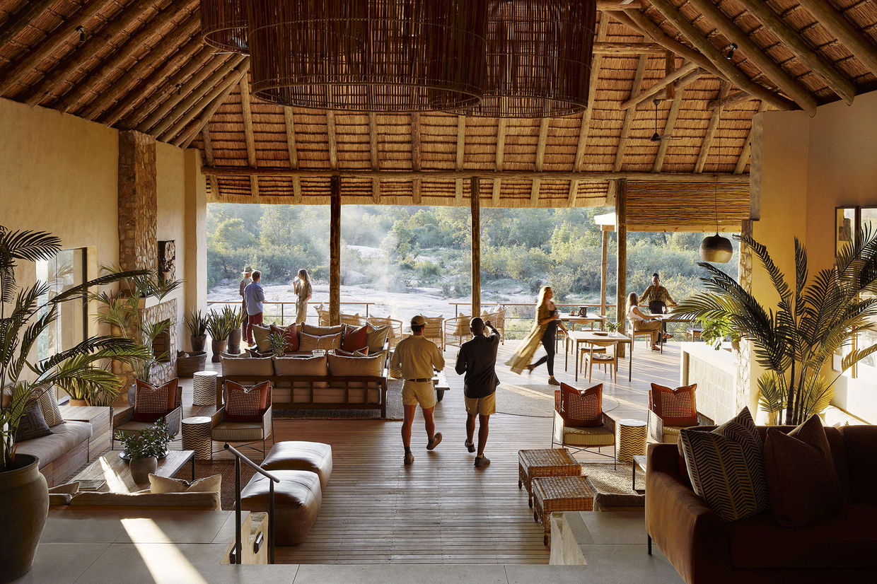 arrival in main guest area of Founders Camp Londolozi