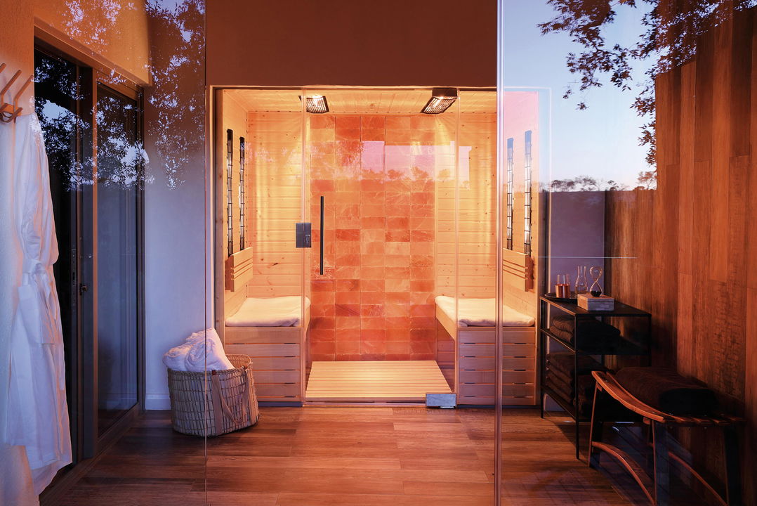 sauna facilities of healing house spa Londolozi