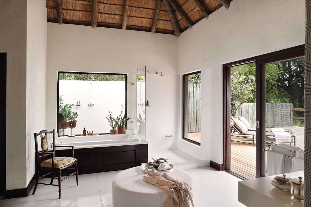 interior view of bathroom by Pioneer camp Londolozi