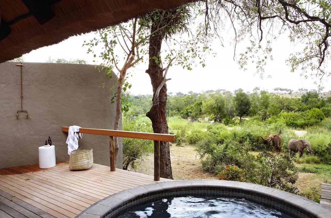 deck and pool of a suite by Varty camp Londolozi game reserve