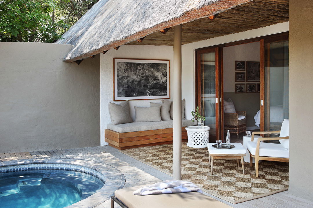 splash pool at superior chalet of Varty camp Londolozi Game Reserve