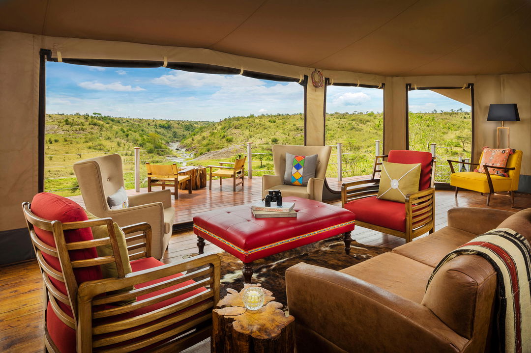 main guest area and lounge of Mahali Mzuri Kenya Masai Mara