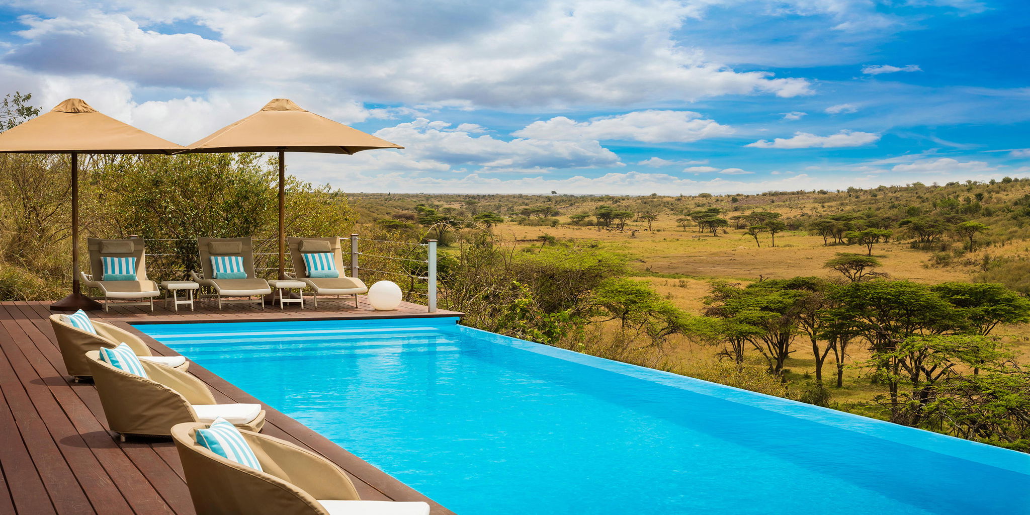 view of the swimming pool amenities at Mahali Mzuri Kenya Masai Mara