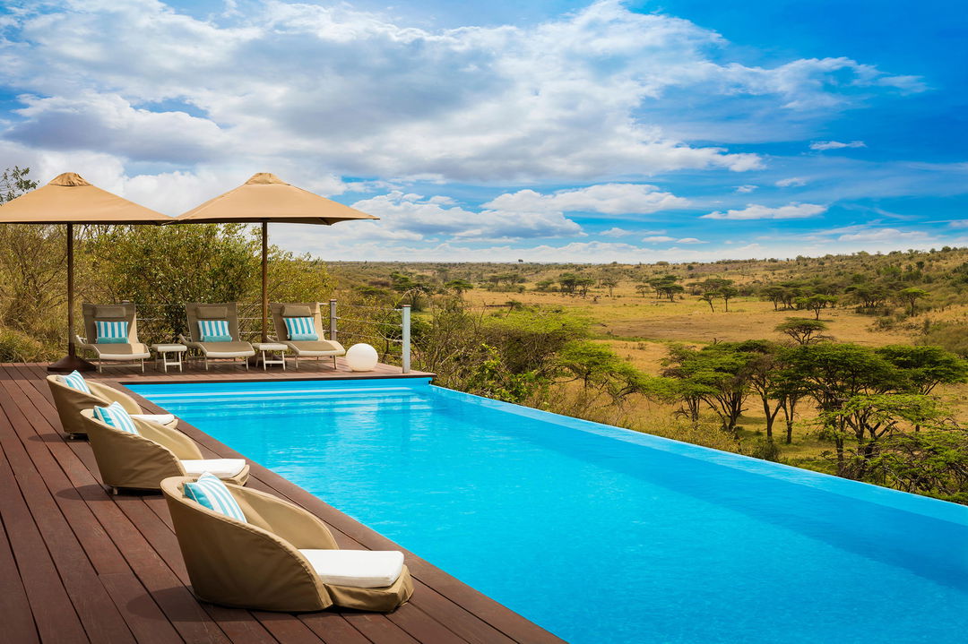 view of the swimming pool amenities at Mahali Mzuri Kenya Masai Mara