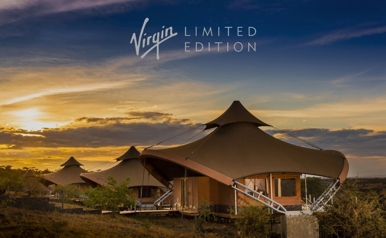 tented suite exterior view at sunset by Mahali Mzuri Kenya Masai Mara