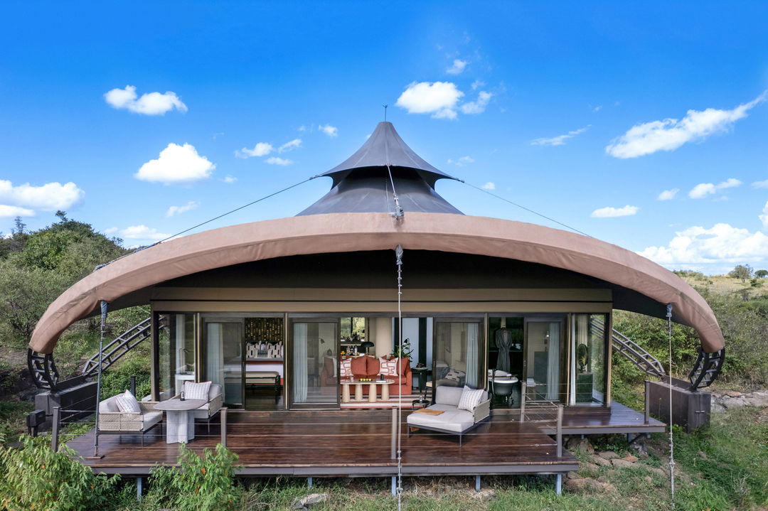 exterior view of a superior suite at Mahali Mzuri Kenya Masai Mara