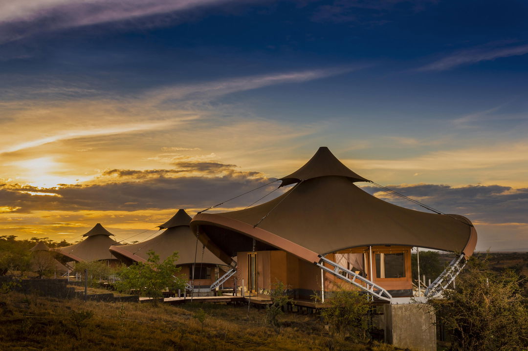 exterior view of a superior suite at Mahali Mzuri Kenya Masai Mara
