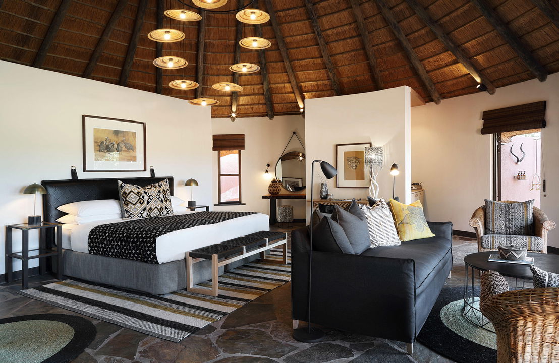 interior of bedroom at malamala game lodge