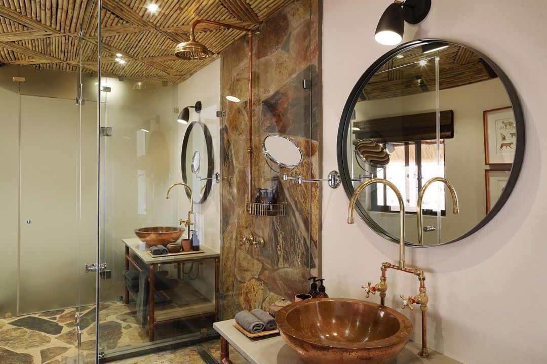 interior view of bathroom at MalaMala Main Game lodge