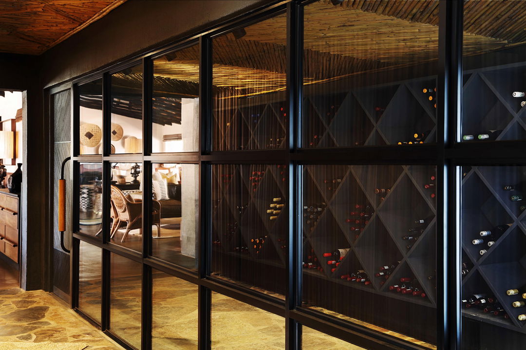 wine cellar and bar area of MalaMala Main Game lodge