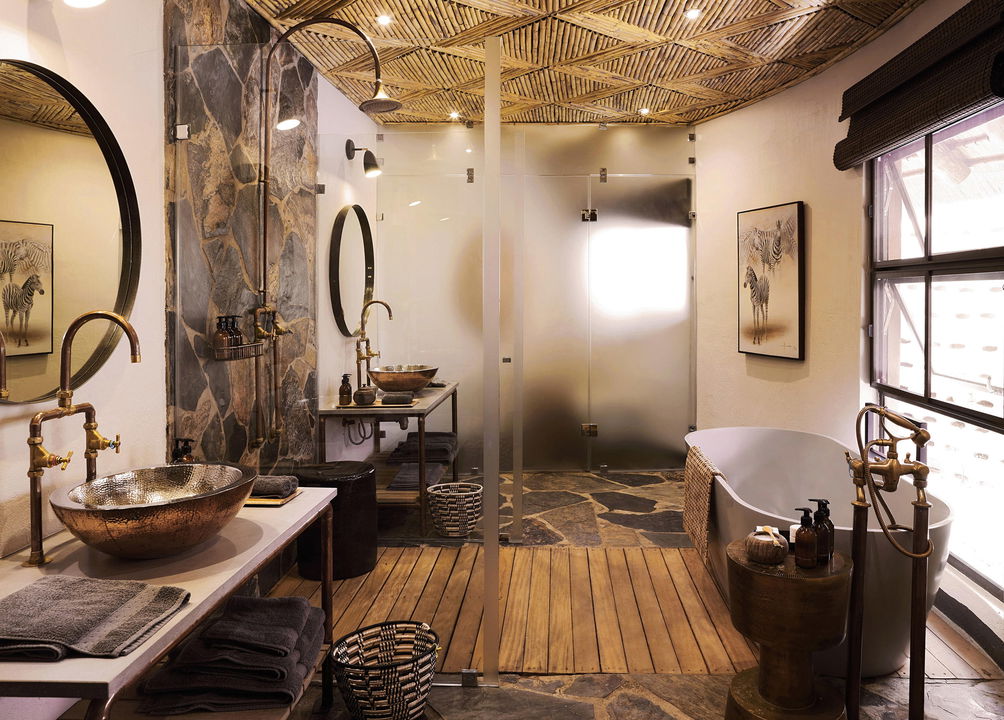 interior view of btahroom at MalaMala game reserve