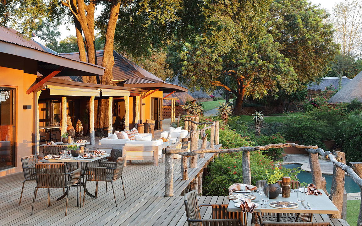 main lodge sun deck at Sable Camp MalaMala Game Reserve