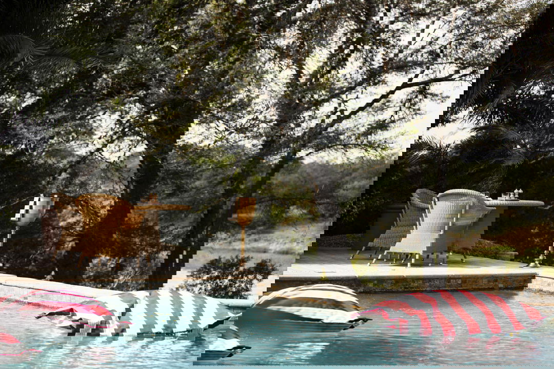 splash pool by luxury suite overlooking river at Rattrays camp MalaMala game Reserve