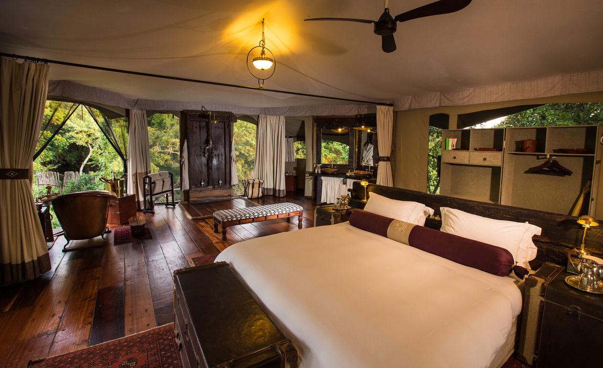 bedroom view in suite of Mara Plains Camp Kenya Masai Mara
