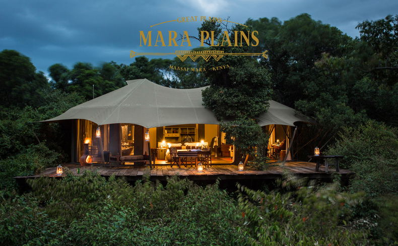exterior view of a suite at Mara Plains Camp Kenya Masai Mara with logo overlay exterior view of a suite at Mara Plains Camp Kenya Masai Mara with logo overlay
