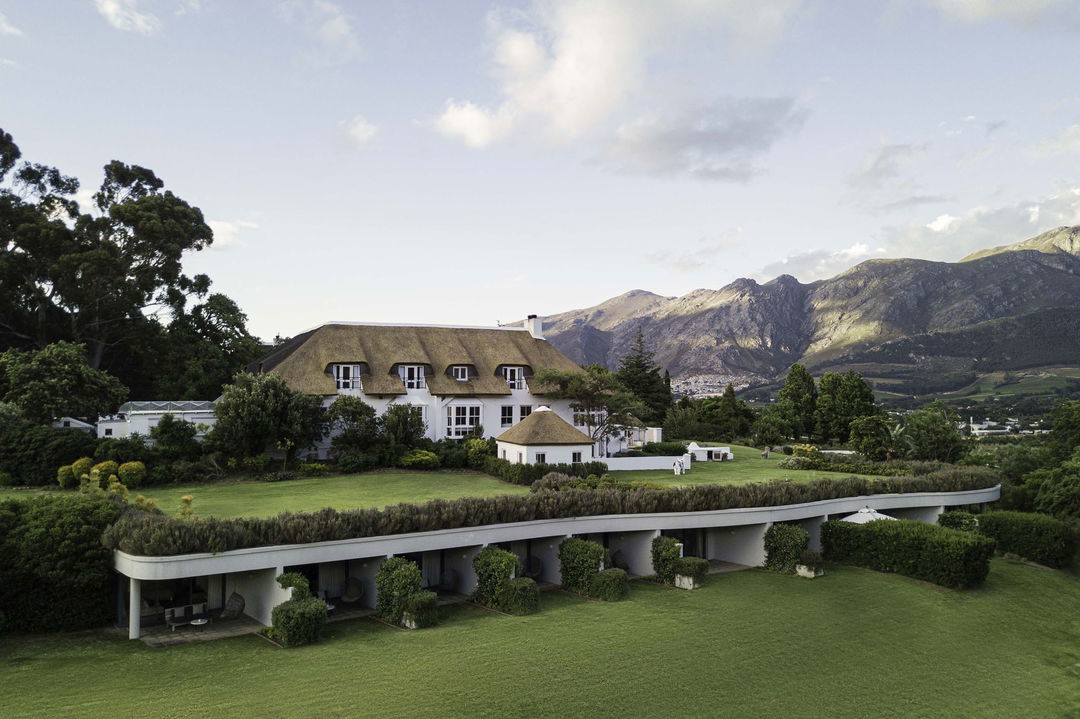 exterior view of the Mont Rochelle Wine Estate facilities