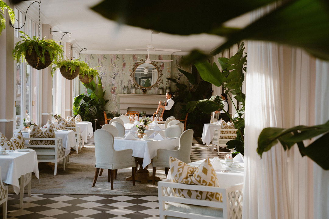 table set for guests at Mount Nelson Hotel Cape Town