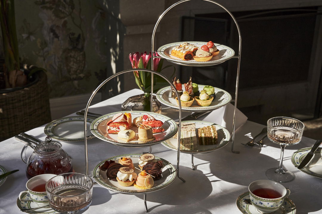 High Tea treats on table at Mount Nelson Hotel Cape Town