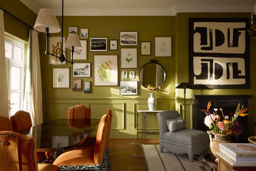 lounge area in room of Mount Nelson hotel Cape Town
