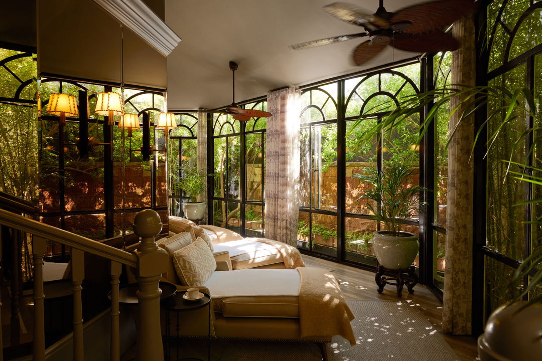 spa room with big windows at Mount Nelson Hotel Cape Town