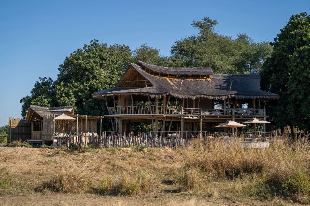 exterior view of the main lodge at Nyamatusi Camps Mana Pools Zimbabwe 