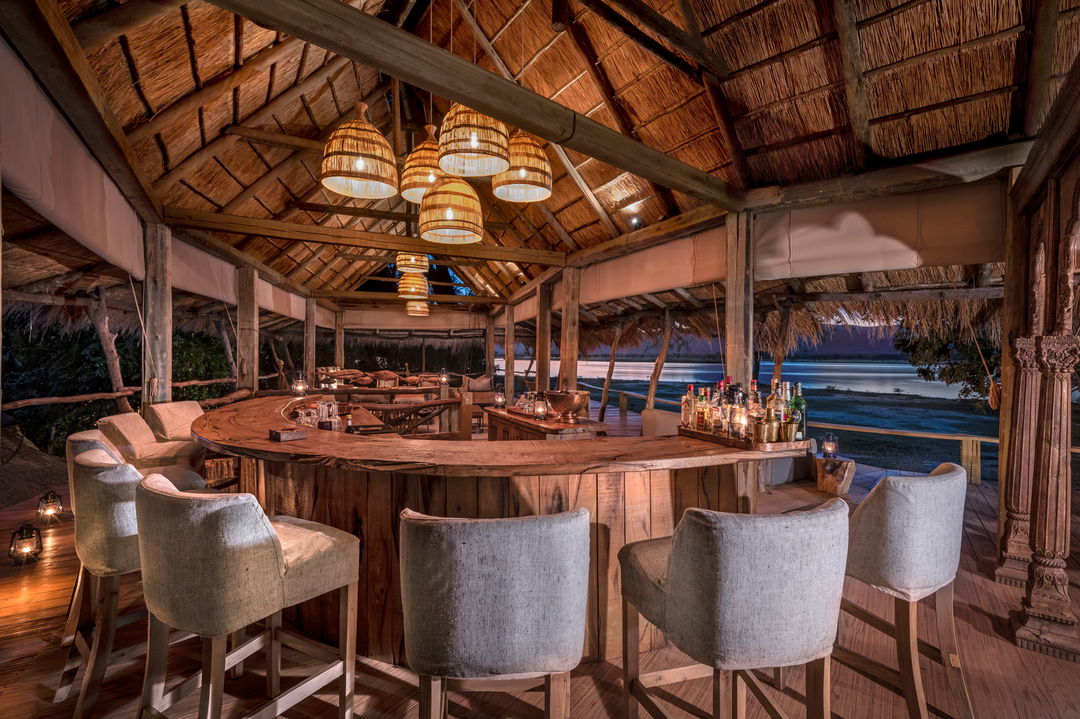 the bar facilities at night by Nyamatusi Camps Mana Pools Zimbabwe 