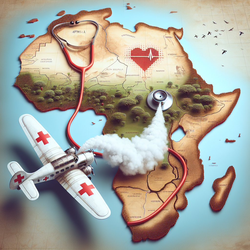 map of africa depicting a medical safari
