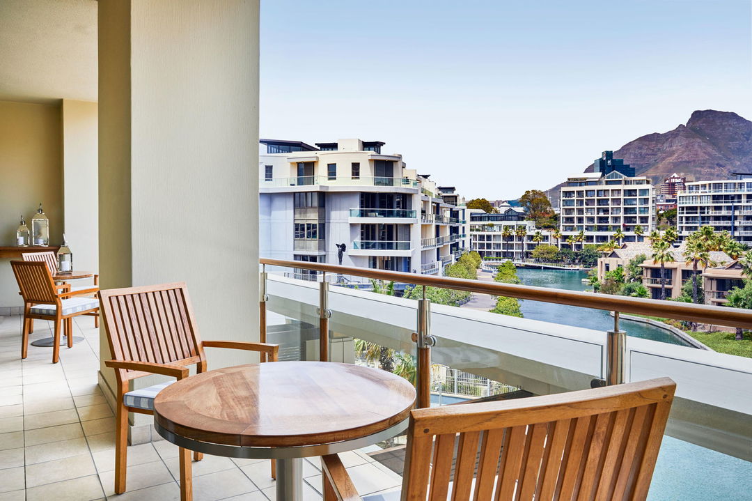 view of room patio with table at One&Only Resort Waterfront Cape Town