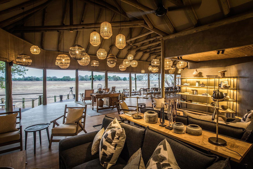 main area and lounge of Puku Ridge Camp Zambia