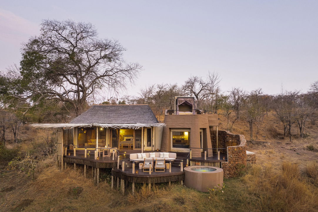 exterior view of Puku ridge suite on hill