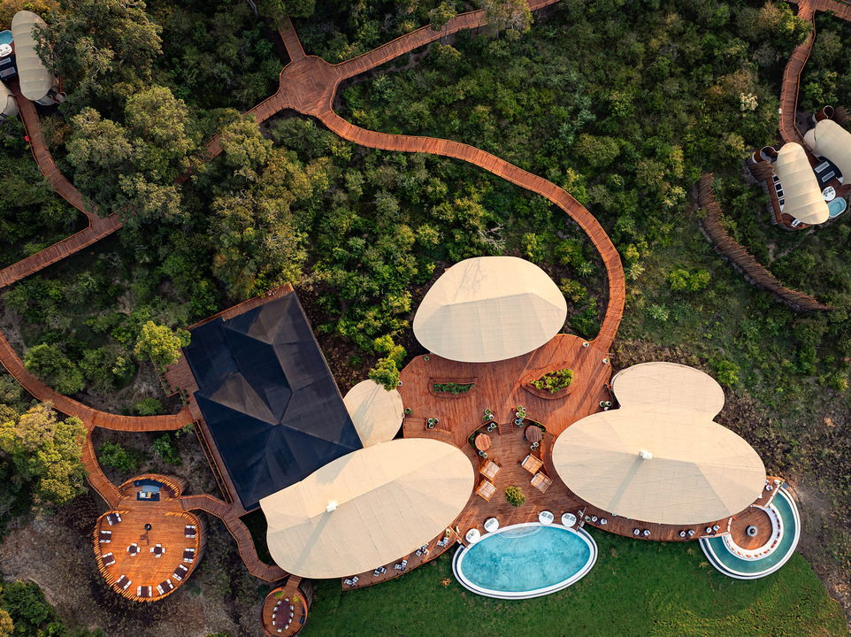 aerial view of ritz carlton masai mara