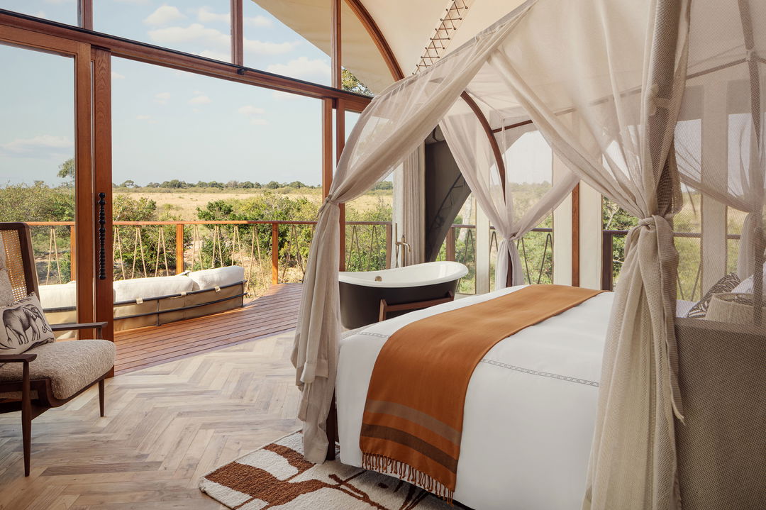 bedroom view of suite at ritz carlton masai mara