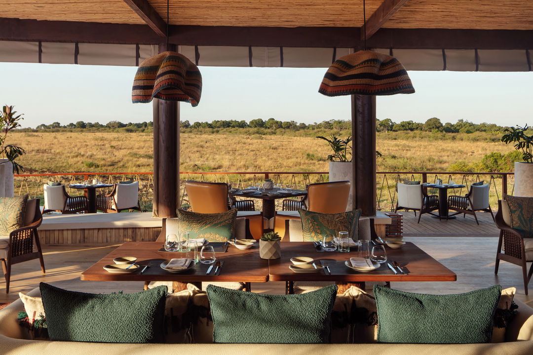 view from the restaurant at ritz carlton masai mara