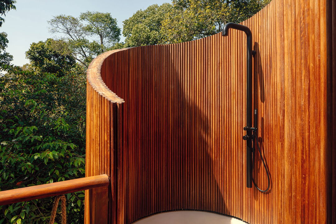 outdoor shower of a suite at ritz carlton masai mara