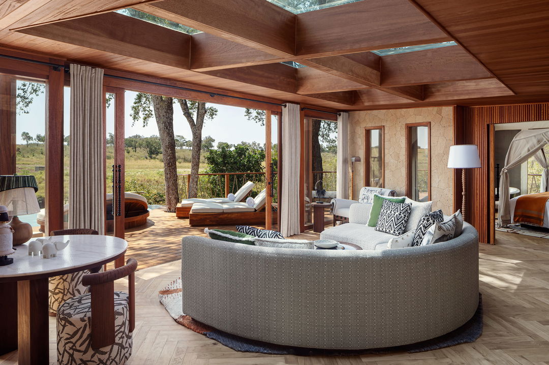 lounge area in a suite of ritz carlton masai mara