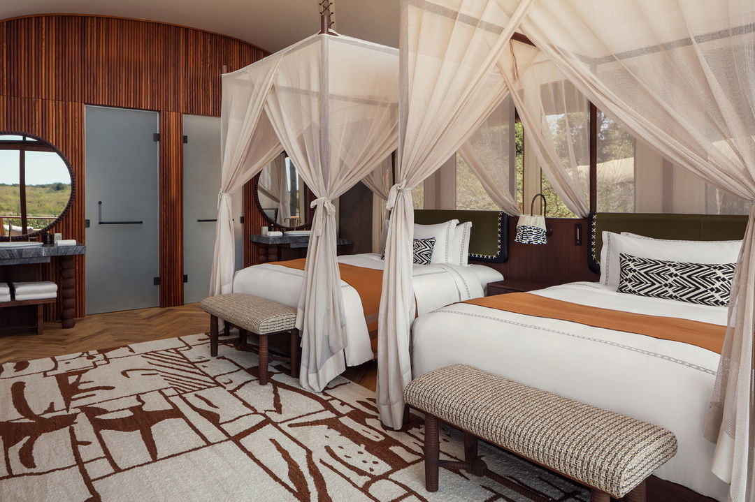 twin bed in a double suite of ritz carlton masai mara