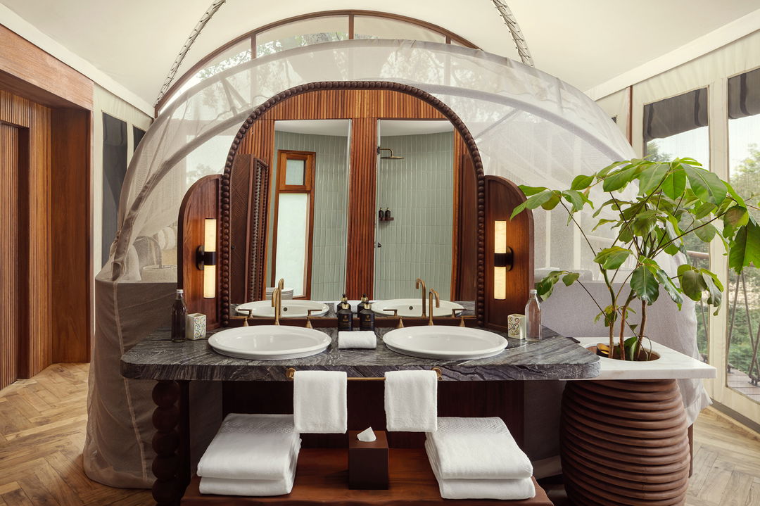 vanity of a double suite at ritz carlton masai mara