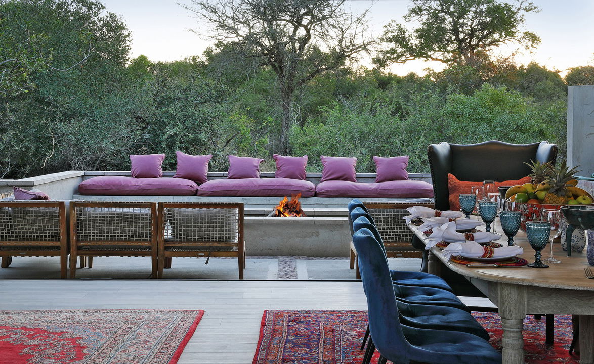 boma deck at Africa house royal malewane