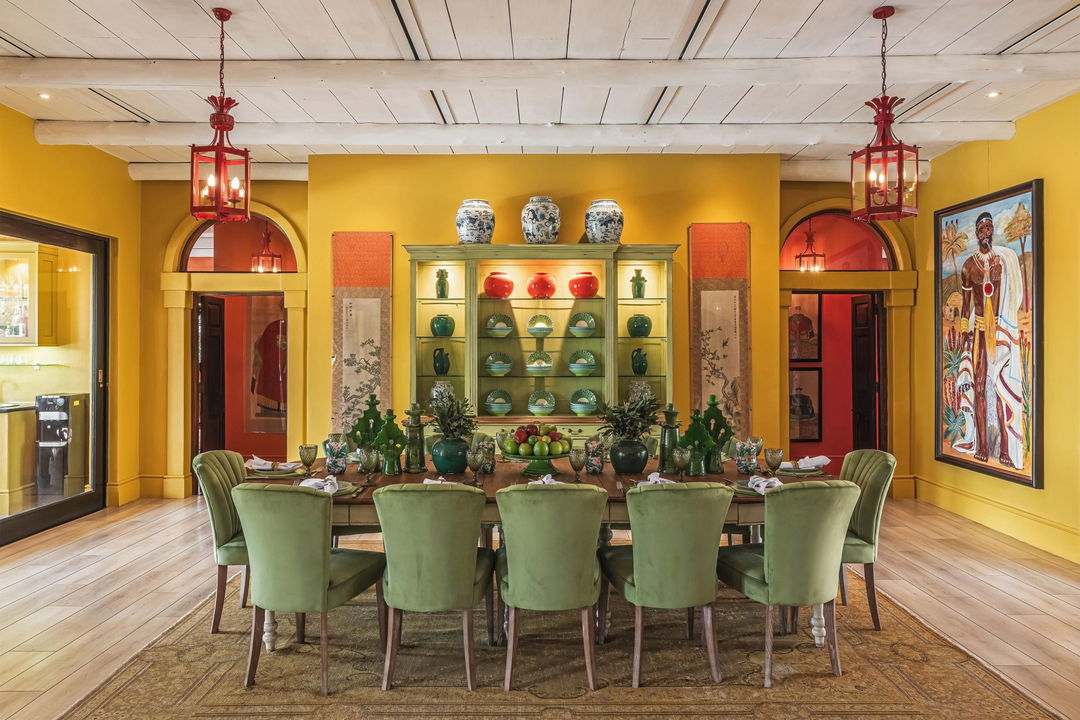 dining table in main lodge of Africa house royal malewane