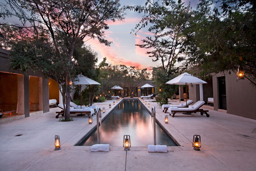 view of the bush spa facility at royal malewane main lodge