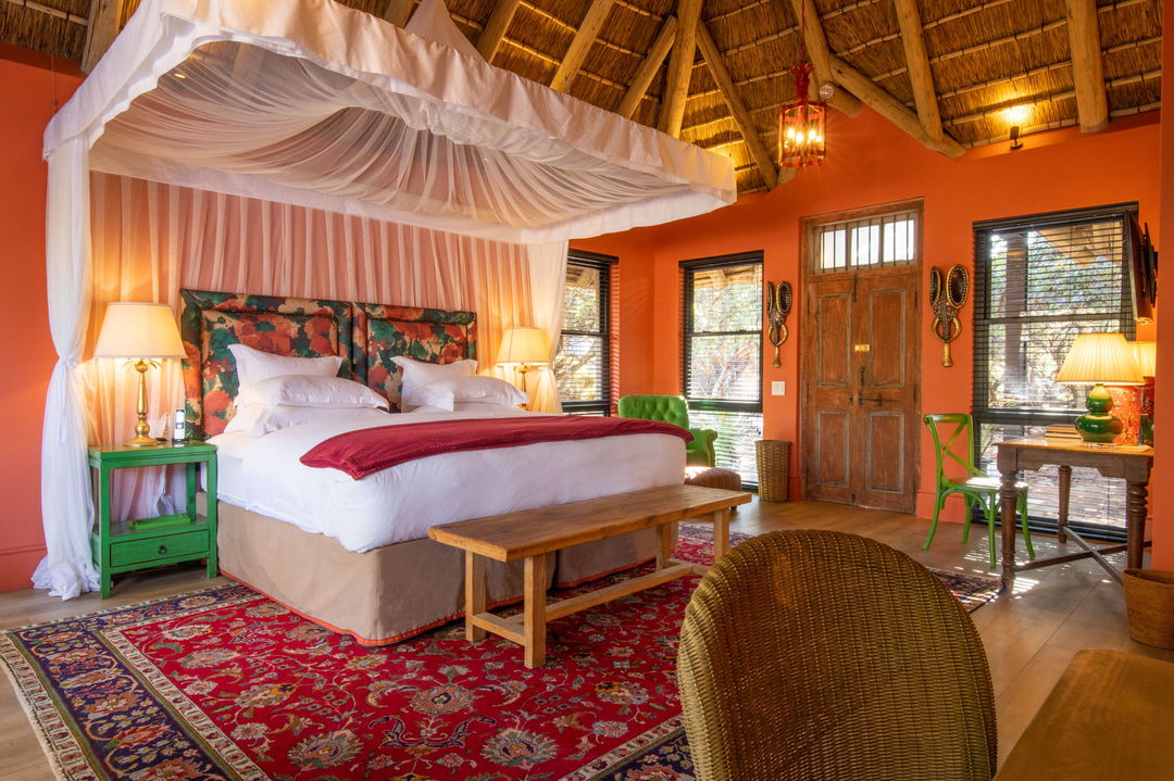 bedroom view of aloe suite by royal malewane waterside lodge