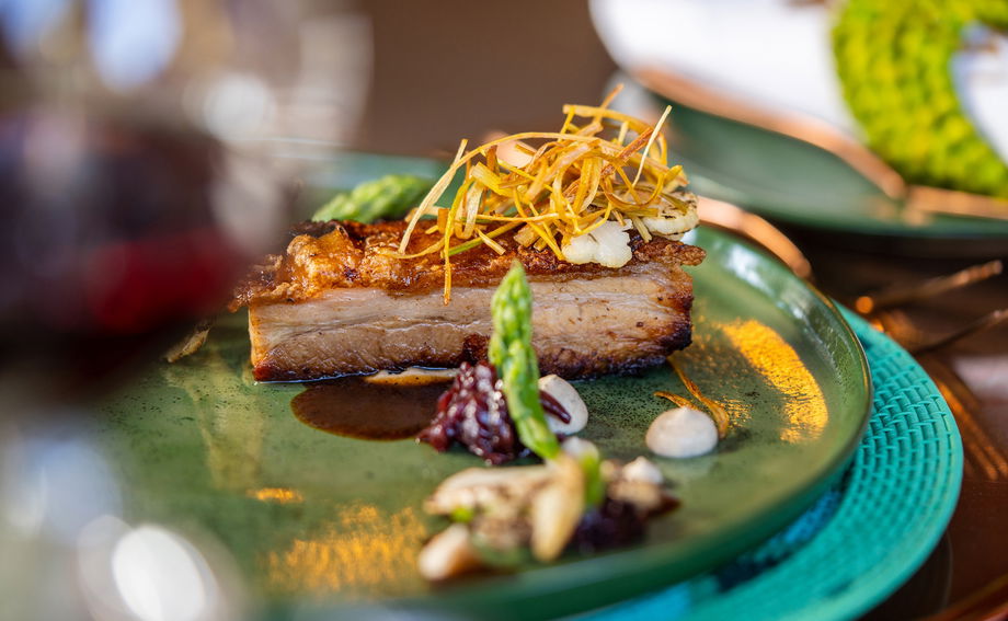 gourmet food plated at waterside lodge royal malewane