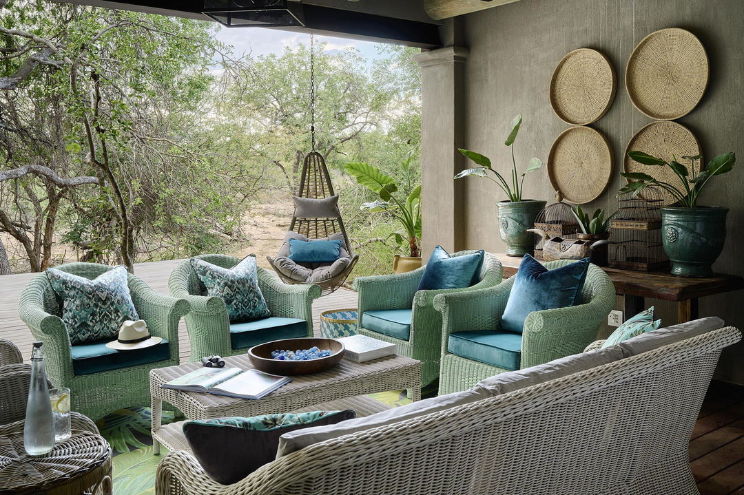 view of veranda of waterside house royal malewane