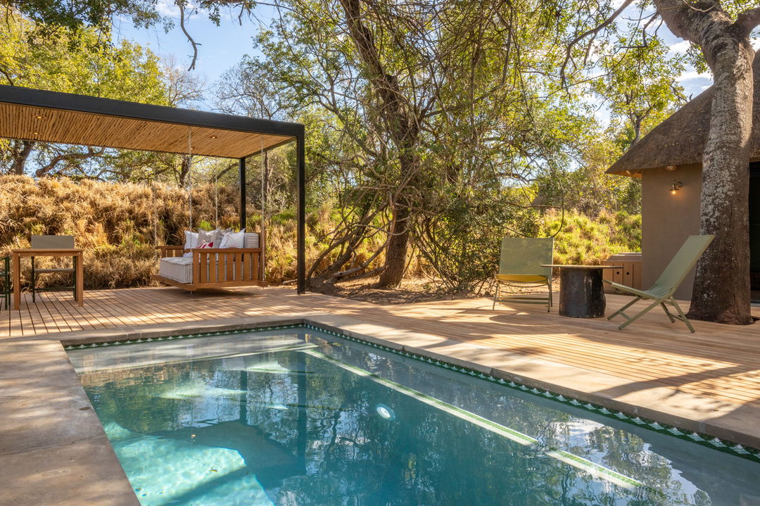 pool at luxury suite of royal malewane waterside lodge