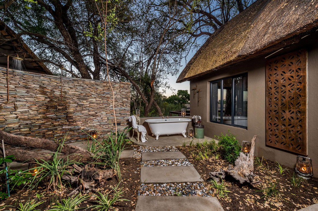 exterior view from the side of LM honeymoon suite by sabi sabi selati camp